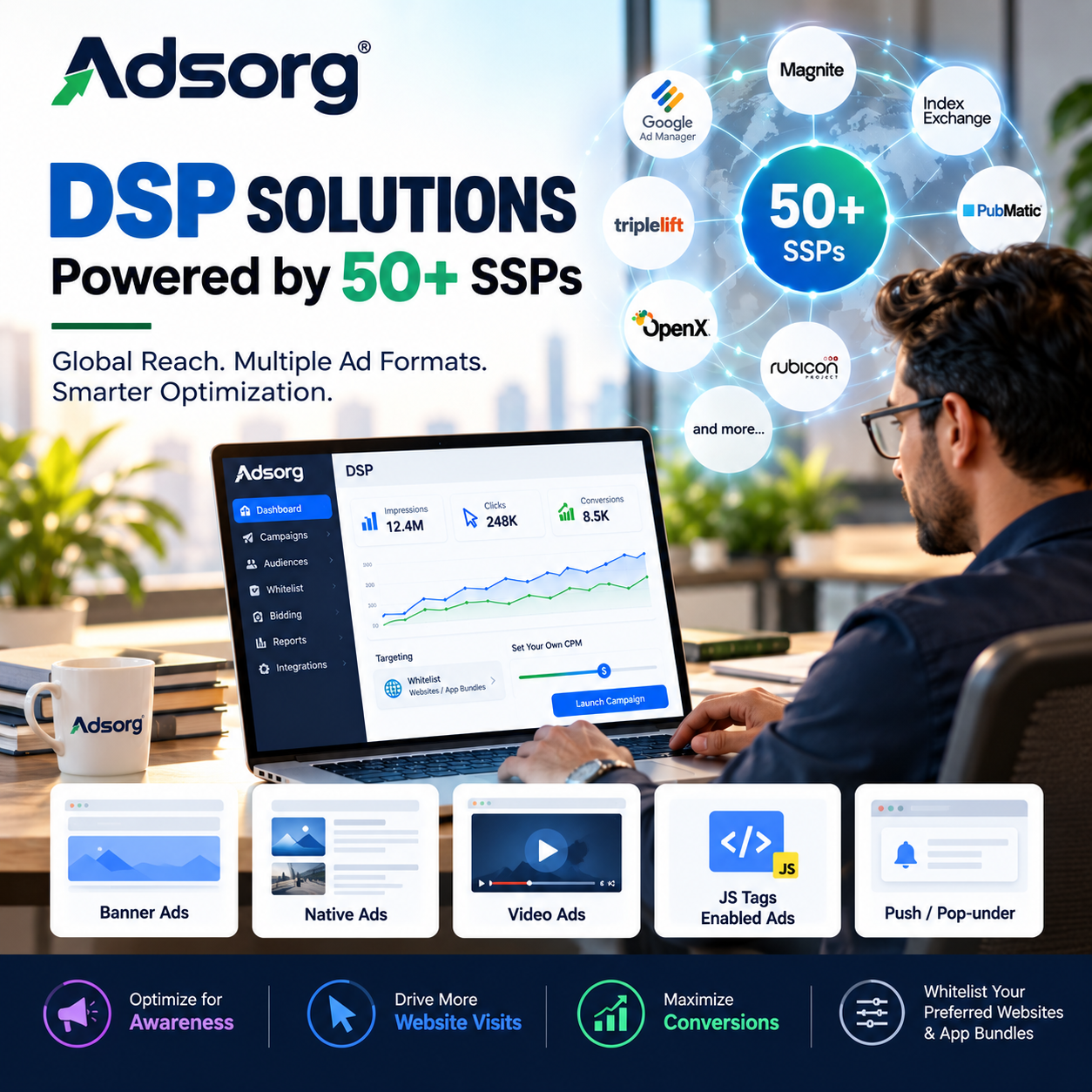 AdsOrg DSP solutions for global reach and smarter optimisation